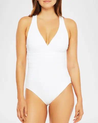 La Blanca Island Goddess Strappy-Back One-Piece Swimsuit | Thumbnail 2
