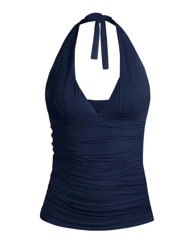 La Blanca Island Goddess Halter Tankini Swim Top