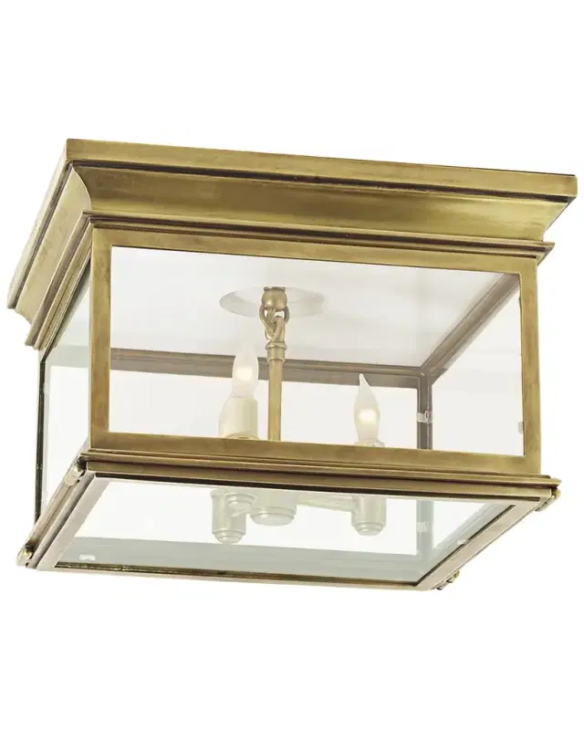 Visual Comfort Signature Club Large Square Flush Mount By Chapman & Myers