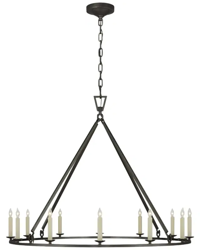 Visual Comfort Signature Darlana Large Single Ring Chandelier By Chapman & Myers