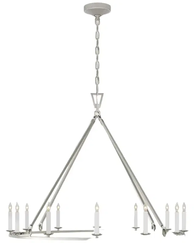 Visual Comfort Signature Darlana Large Single Ring Chandelier By Chapman & Myers