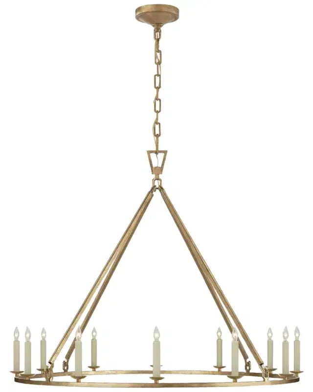 Visual Comfort Signature Darlana Large Single Ring Chandelier By Chapman & Myers