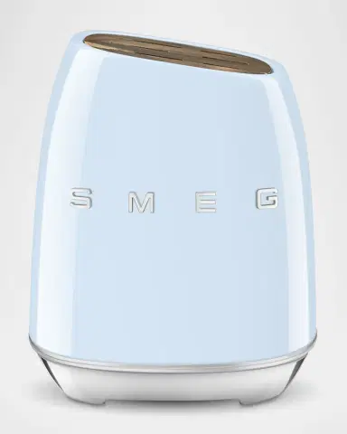 Smeg 7-Piece Knife Block Set, Pastel Blue | Thumbnail 2