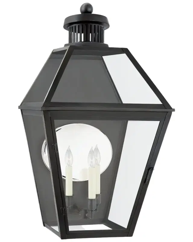 Visual Comfort Signature Stratford Large 3/4 Wall Lantern By Chapman & Myers