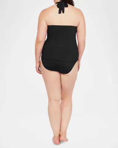 La Blanca Plus Size IG Halter Tankini Swim Top | Thumbnail 3