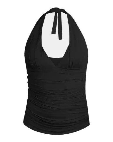 La Blanca Plus Size IG Halter Tankini Swim Top | Thumbnail 1