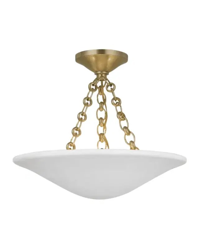 Visual Comfort Signature Mollino 16" Semi Flush Mount By AERIN
