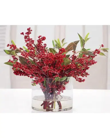 Winward Home Christmas Berry and Leaf in Vase | Thumbnail 2