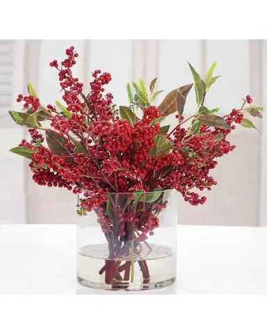Winward Home Christmas Berry and Leaf in Vase | Thumbnail 1