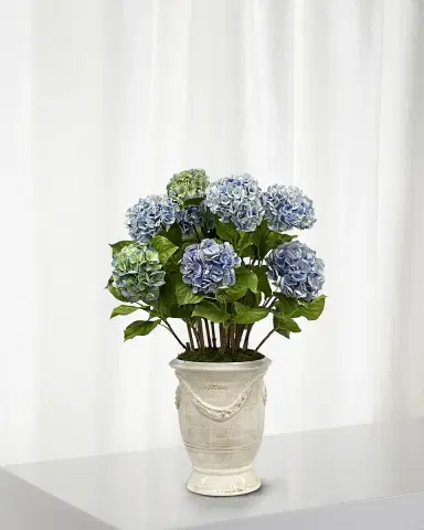 Winward Home Faux Hydrangeas in Rutherford Terracotta Pot | Thumbnail 1