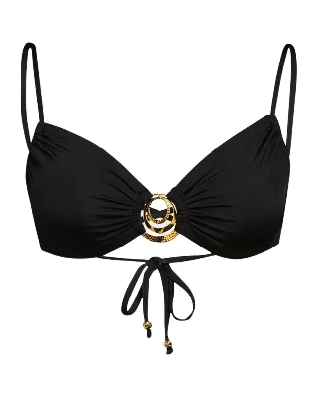 Sunshine 79 Gypset Lace-Up Bralette Bikini Top