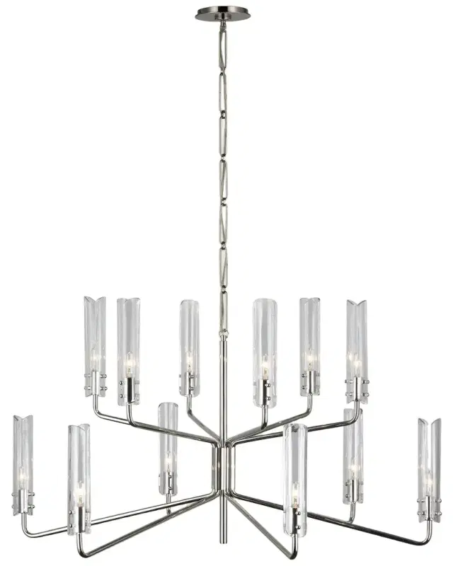 Visual Comfort Signature Casoria Large Two-Tier Chandelier By AERIN