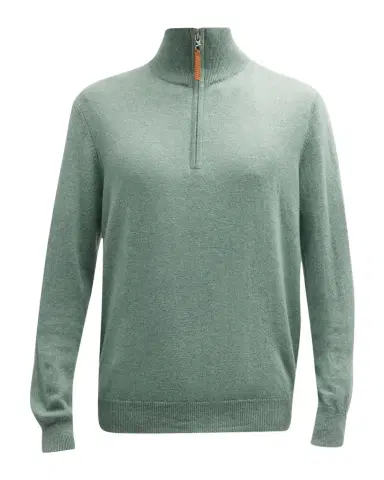 Neiman Marcus Men's Wool-Cashmere 1/4-Zip Sweater | Thumbnail 1