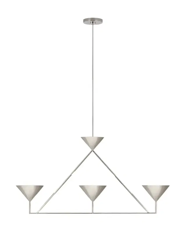 Visual Comfort Signature Orsay Medium 3-Light Linear Chandelier by Paloma Contreras
