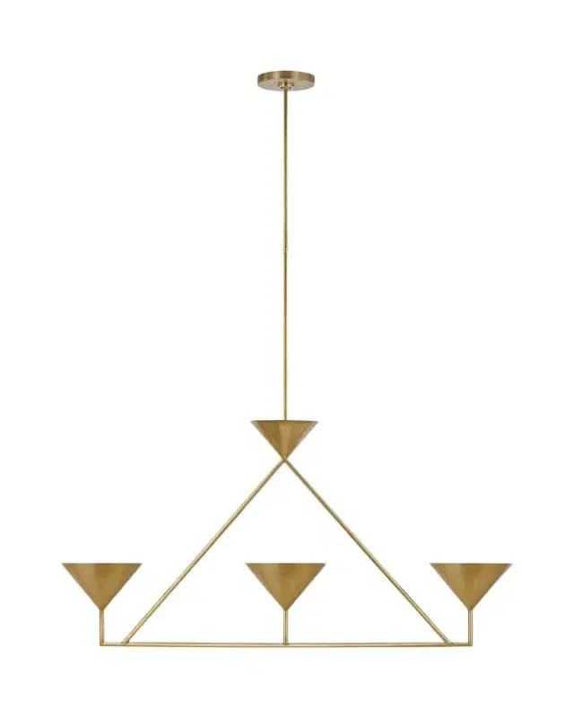 Visual Comfort Signature Orsay Medium 3-Light Linear Chandelier by Paloma Contreras