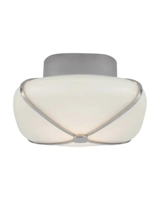 Visual Comfort Signature Fondant 9" Flush Mount in Polished Nickel by Chapman & Myers