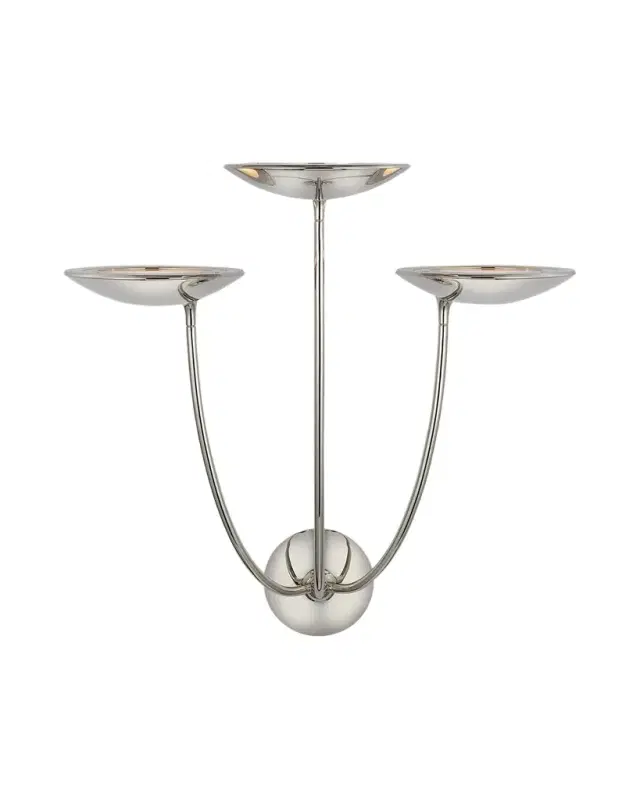 Visual Comfort Signature Keira 3-Light Large Triple Sconce by Thomas O 'Brien - 23"