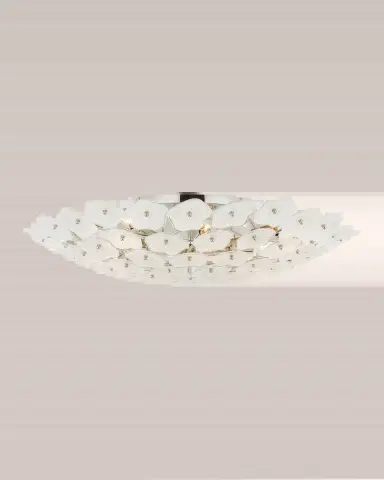 Visual Comfort Signature Leighton Grande Flush Mount in Polished Nickel by Kate Spade New York | Thumbnail 2 Visual Comfort Signature Leighton Grande Flush Mount in Polished Nickel by Kate Spade New York | Thumbnail 2