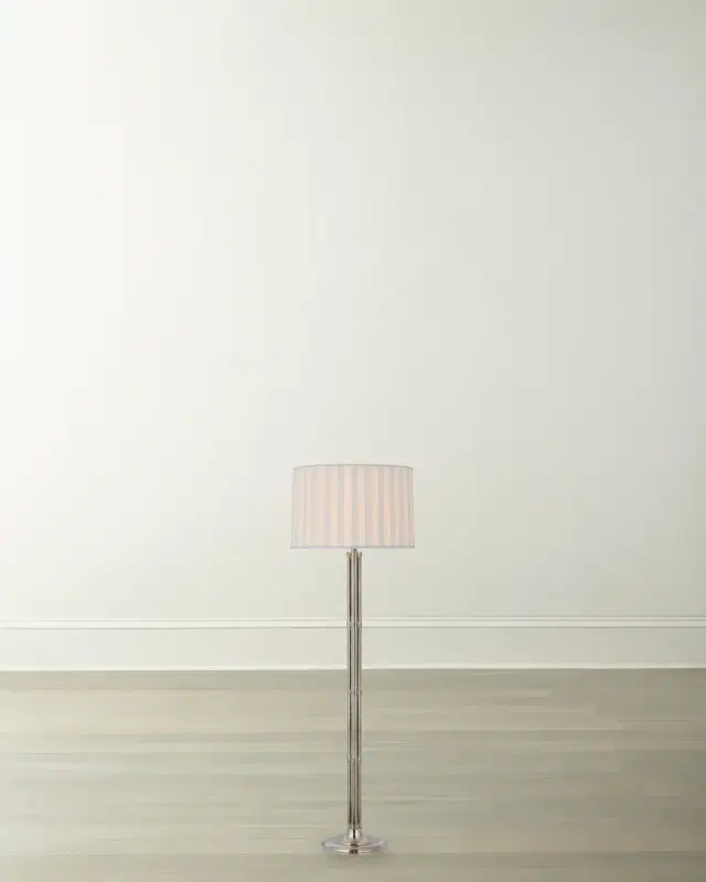 Visual Comfort Signature Downing Floor Lamp With Pleated Shade by Ralph Lauren