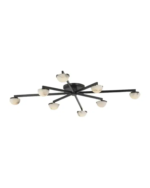 Visual Comfort Signature Pedra Extra-Large Staggered Arm Flush Mount