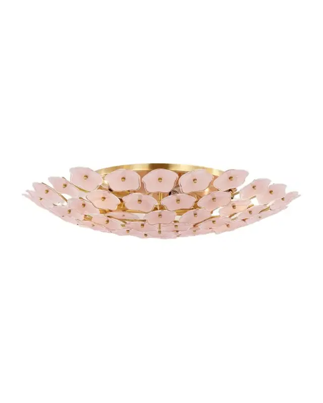 Visual Comfort Signature Leighton Grande Flush Mount in Soft Brass by Kate Spade New York