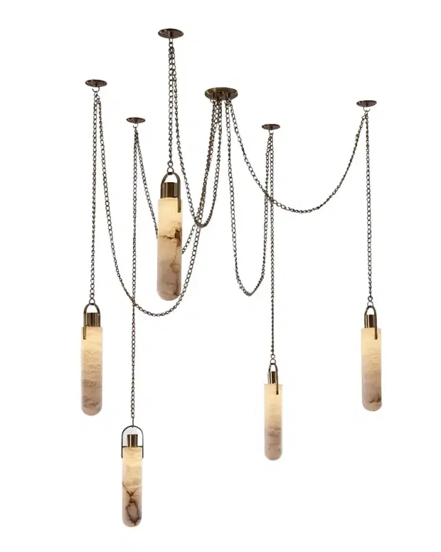 Allegri Crystal by Kalco Lighting Flint 5-Light LED Multi-Drop Pendant Light