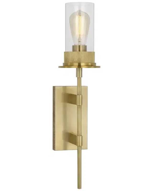 Visual Comfort Signature Beza 23" Antiqued Brass Tail Sconce by Ray Booth