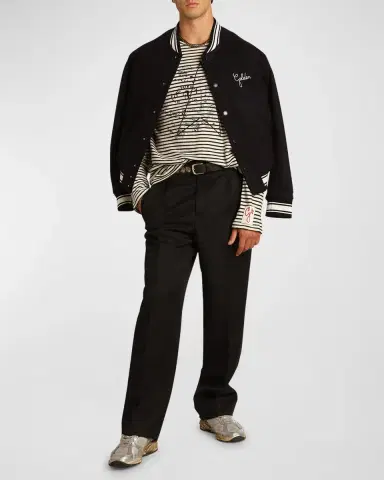 Golden Goose Men's Embroidered Compact Bomber Jacket | Thumbnail 2 Golden Goose Men's Embroidered Compact Bomber Jacket | Thumbnail 2
