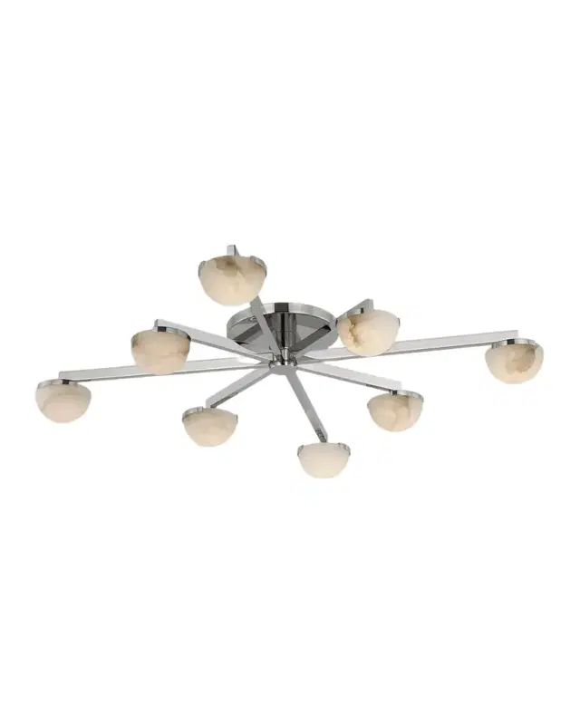 Visual Comfort Signature Pedra Staggered Arm Flush Mount by Kelly Wearstler