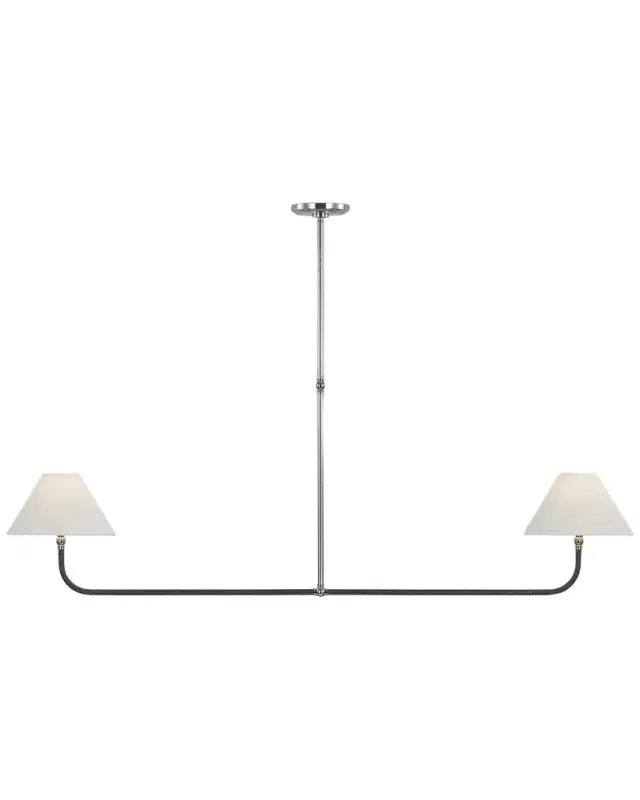 Visual Comfort Signature Basden 63" 2-Light Linear Chandelier by Chapman & Myers