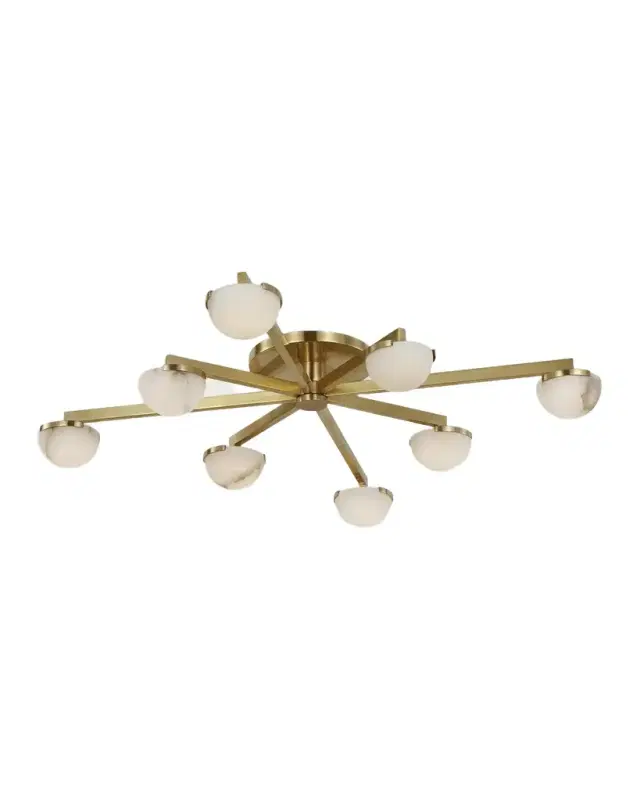 Visual Comfort Signature Pedra Staggered Arm Flush Mount by Kelly Wearstler