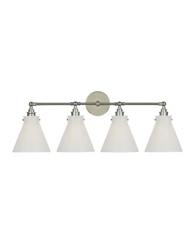 Visual Comfort Signature Parkington Four-Light Bath Bar by Chapman & Myers