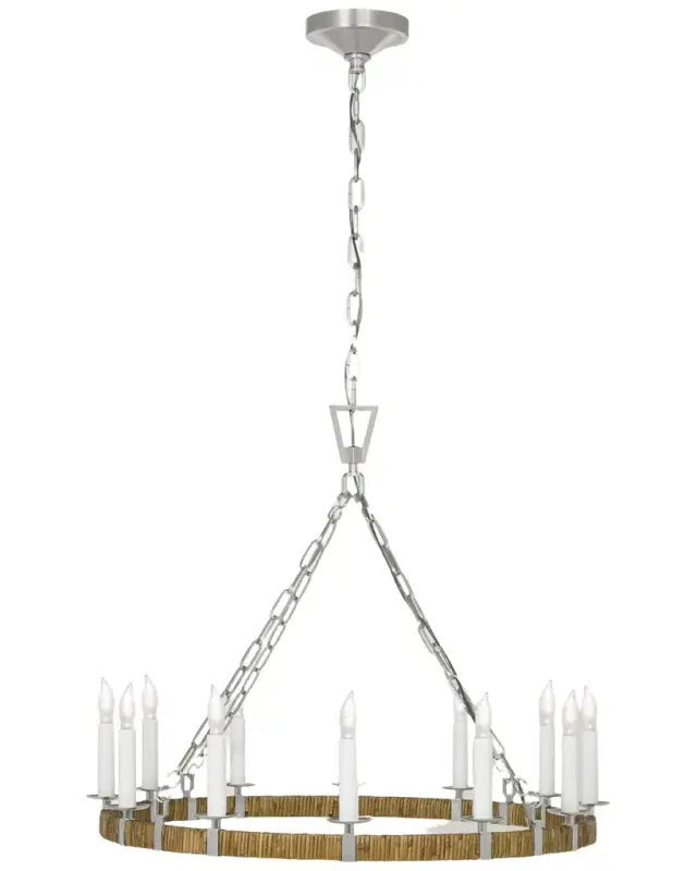 Visual Comfort Signature Darlana Wrapped 30" 12-Light Ring Chandelier by Chapman & Myers