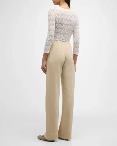 Vince Fine Lace 3/4-Sleeve Crewneck Top | Thumbnail 6 Vince Fine Lace 3/4-Sleeve Crewneck Top | Thumbnail 6