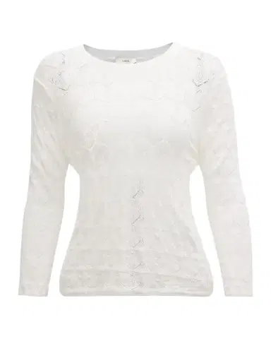 Vince Fine Lace 3/4-Sleeve Crewneck Top | Thumbnail 1 Vince Fine Lace 3/4-Sleeve Crewneck Top | Thumbnail 1
