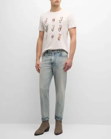 JOHN VARVATOS Men's Multi Peace Hand T-Shirt | Thumbnail 3