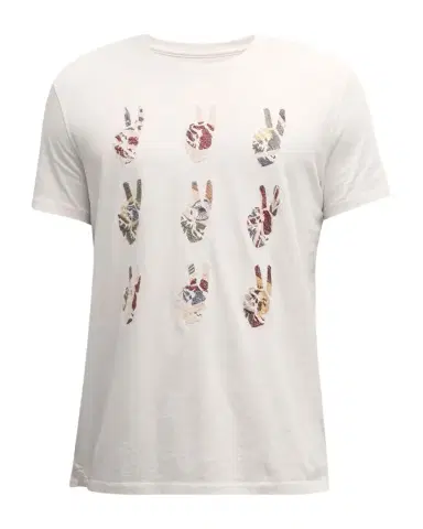 JOHN VARVATOS Men's Multi Peace Hand T-Shirt | Thumbnail 1