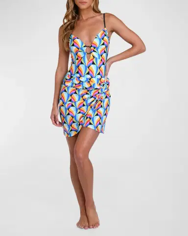 Sunshine 79 Hang Loose Faux Wrap Mini Skirt Coverup | Thumbnail 2 Sunshine 79 Hang Loose Faux Wrap Mini Skirt Coverup | Thumbnail 2