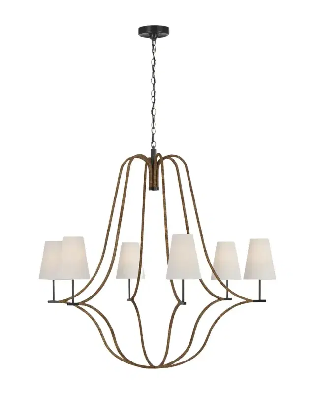 Visual Comfort Signature Biscayne 46" 6-Light Extra-Large Wrapped Chandelier by Chapman & Myers