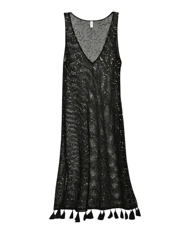 Sunshine 79 Shine Crochet Midi Dress