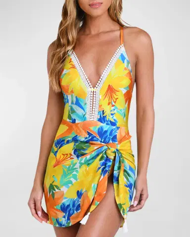 Sunshine 79 Summertime Vibes Short Pareo Coverup | Thumbnail 2