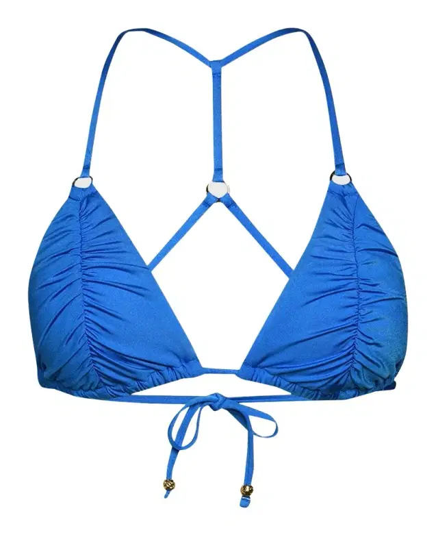 Sunshine 79 Gypset Tri-Slider Shirred Bikini Top