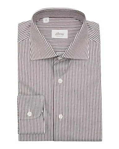 Brioni Men's Cotton Bengal Stripe Dress Shirt | Thumbnail 1 Brioni Men's Cotton Bengal Stripe Dress Shirt | Thumbnail 1
