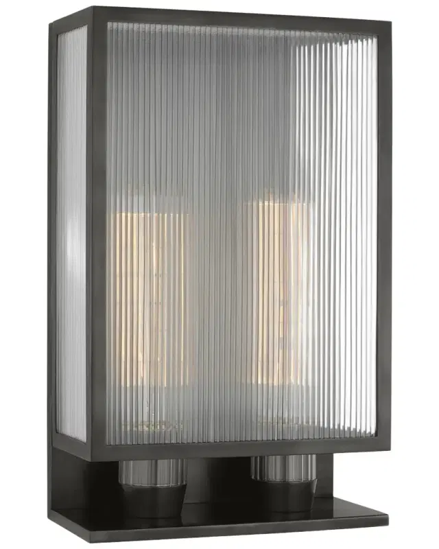 Visual Comfort Signature York Double Box Outdoor Sconce by Barbara Barry