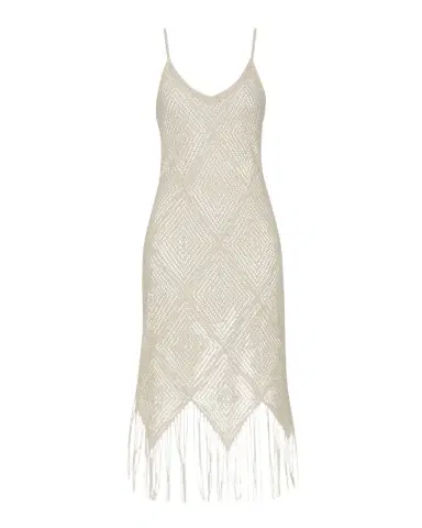 La Blanca Crochet the Day V-Neck Midi Dress | Thumbnail 1