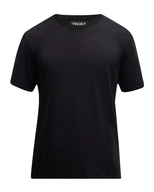 ZEGNA Men 's Pure Cotton Crewneck T-Shirt