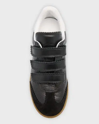 Isabel Marant Beth Perforated Leather Grip-Strap Sneakers | Thumbnail 5
