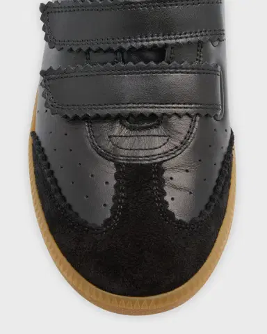 Isabel Marant Beth Perforated Leather Grip-Strap Sneakers | Thumbnail 7