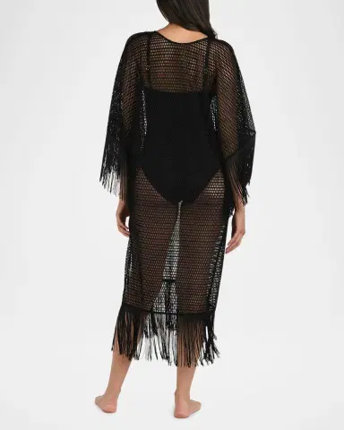 La Blanca Open-Knit Crochet Caftan Coverup | Thumbnail 3 La Blanca Open-Knit Crochet Caftan Coverup | Thumbnail 3