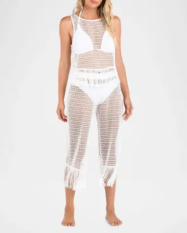 La Blanca Open-Knit Crochet Tank Top | Thumbnail 2